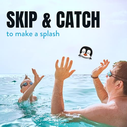 Activ Life The Ultimate Water Skip Balls, Water Bouncing Ball for Swimming Pool, Beach Toys for Friends, Family, Kids and Adults - style: Penguins