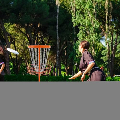 Portable Disc Golf Target Basket with 24 Chains, Outdoor Indoor Disc Golf Training Equipment for Backyard Park Camping