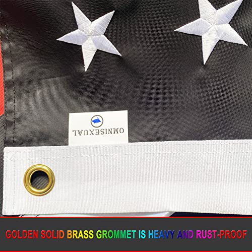 Heavy Duty American Thin Blue Line Police&Thin Red Line Firefighter Flag 3x5 FtLongest Lasting Oxford Nylon 210D | Embroidered Stars | Four Rows Stitching Fly Ends|Honoring Law Enforcement Officers - color: Red-Blue American
