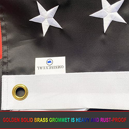 Heavy Duty American Thin Blue Line Police&Thin Red Line Firefighter Flag 3x5 FtLongest Lasting Oxford Nylon 210D | Embroidered Stars | Four Rows Stitching Fly Ends|Honoring Law Enforcement Officers - color: Red-Blue American