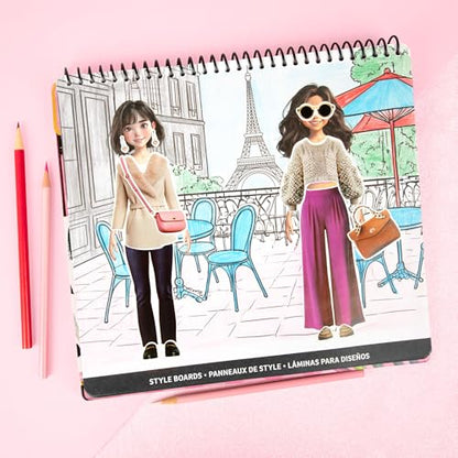 Fashion Angels Luxe Life High Fashion Design Set, Includes 500+ Stickers with Style Boards, Garments, Accessories & Fabric Swatches, Creative Fashion Design Kit for Kids Ages 6+ - style: Luxe Life