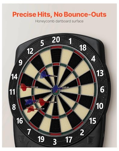 Electronic Dart Board, 13.5" Target Dartboard with 43 Games, 200+ Variations, 6 Darts & 50 Tips - LCD Scoring for Home, Game Room & Parties