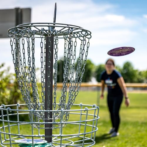 Arrowbash 2 Pcs Disc Golf Basket Silencer Disc Sports Sound Proof Basket Quieter Portable Golf Accessories Targeting Stripes for Putting Practice Target Game