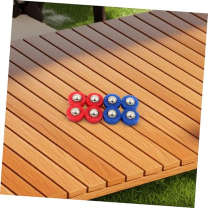 BESPORTBLE 10Pcs Mini Shuffleboard Pucks for Indoor Tabletop Curling Fun Family Bonding Hand Eye Coordination Game for Parent Interaction
