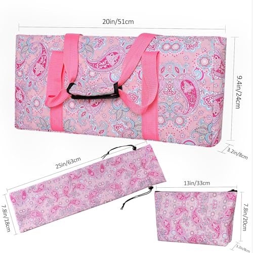 American Mahjong Game Set, 166 Pink Tiles (1.2”), 4 All-in-One Color Rack/Pushers & Drawstring Bag, Complete Mahjong Sets with Pink Printed Carrying Bag and Mahjong Tile Set Accessories - color: Pink