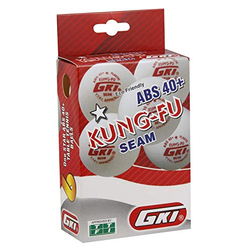GKI KUNG-FU ABS Plastic 40+ Table Tennis Ball, Pack of 12 (White)