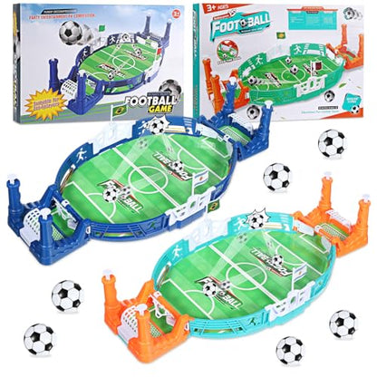 2 Set Mini Soccer Board Game for Kids Soccer Gifts, Foosball Table Football Pinball Interactive Sports Game for Adults Boys Girls Family Playroom Night Party
