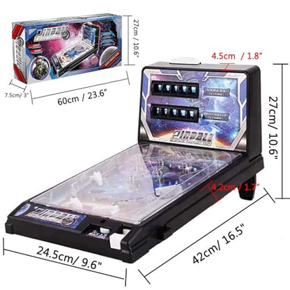 PHATM Pinball Machine Pinball Games with Lights and Sound Effects Mini Retro Arcade Machine Electronic Desktop Marble Arcade for Preschooler