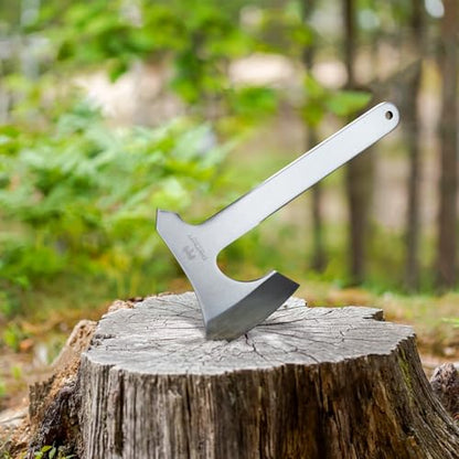 Throwing Axe Set, 3 Pack 10.2" Throwing Axes and Tomahawks Full Tang Stainless Steel with Nylon Sheath, 4.3" Blades Design, Perfect for Axe Throwing Game, Competition and Recreation
