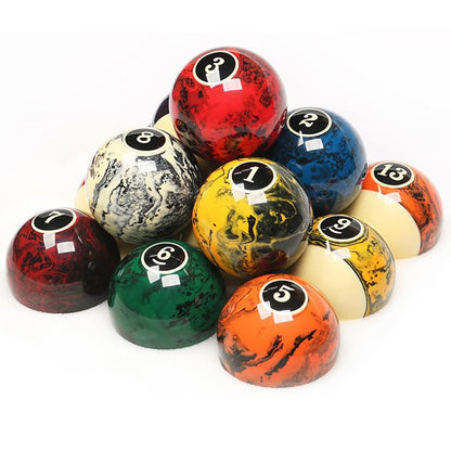 2-1/4" Premium Billiard Balls Set,Pool Ball,Marble-Swirl Style Billiards Ball Complete 16 Ball Set