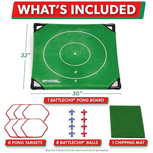 GoSports BattleChip Pong Chipping Golf Games for Adults and Families - Outdoor & Indoor Golf Game Set - Home, Backyard, Lawn, Beach, & More - style: 1 Board