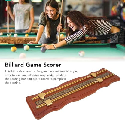 Billiard Scorer, Shuffleboard Scoreboard Snooker Scoreboard, 2 Wavy, Density Fiberboard, Score Keeper Snooker Scoreboard for Game Supplies