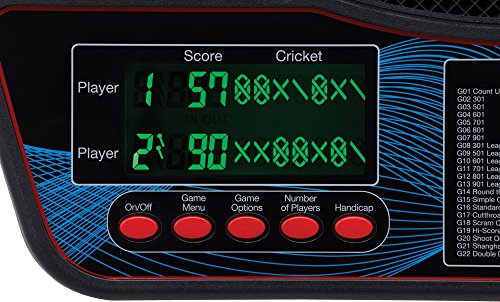 Viper Orion Electronic Soft Tip Dartboard with LaserLite Laser Throw/Toe Line Marker, red and Black