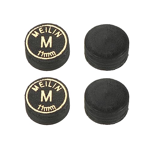 M METERXITY Pool Cue Tips - Laminated Billiard Cue Tips Multiple Layer Faux Leather Apply to Pool Cues/Snooker - size: 11mm, style: Medium