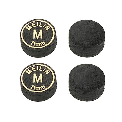 M METERXITY Pool Cue Tips - Laminated Billiard Cue Tips Multiple Layer Faux Leather Apply to Pool Cues/Snooker - size: 11mm, style: Medium