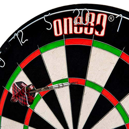 ONE80 Gladiator Dartboard with Top-Grade African Sisal and Sword Edge Staple Free Wire Spider for Maximum Scoring Potential and Less Bounce Outs - style: Gladiator II