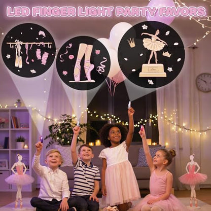 36 Pack Ballerina Party Favors LED Finger Lights for Girls, Ballet Birthday Goodie Bag Stuffers, Classroom Rewards, Party Prizes & Glow Party Supplies - style: Ballerina