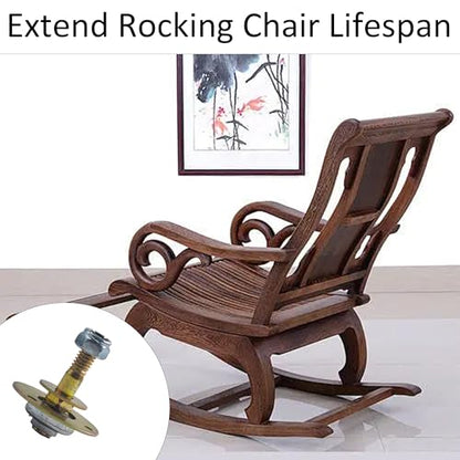 8PCS Rocking Chair Bearing Connecting Pieces, M8x55mm Screws and Bolts Kits, Heavy Duty Furniture Connecting Accessories for Rocking Chairs and Furniture Repair - size: M8x55mm