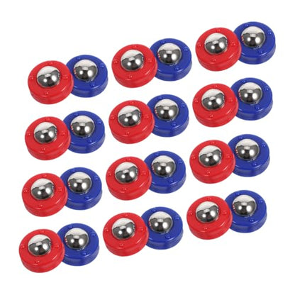 24pcs Mini Shuffleboard Toy Tabletop Pucks Bright Colors for Boys and Girls Shuffleboard Accessory