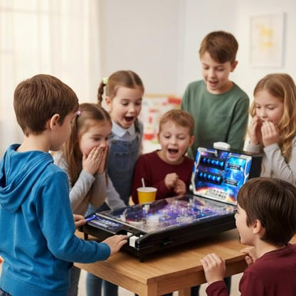 Arcade Pinball Game, Mini Pinball Machine with Lights & Sounds, Electronic Tabletop Ball Shooting for Family Kids, Action and Reflex Game