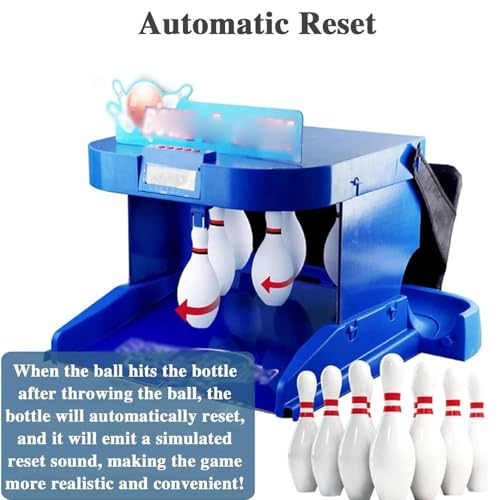 Family Bowling Game, Electronic Bowling Alley Game, Indoor Bowling Ball Sports Game Console, with LED Scoreboard, for Children and Adults Interactive Game 2m - size: 2m