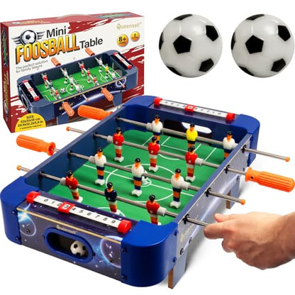 Mini Foosball Table for Kids and Adults – 21-Inch Mini Soccer Game, Mini Soccer Table Game for Family Game Nights