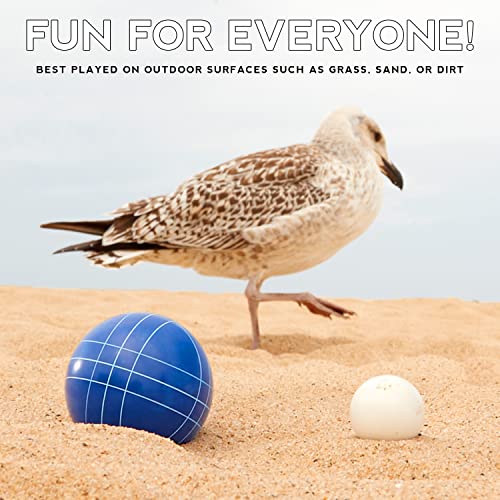 Franklin Sports Bocce Sets - Backyard + Beach Bocce Ball Sets - (8) Outdoor Balls + (1) Pallino - Adult + Family Bocce Sets - style: Advanced