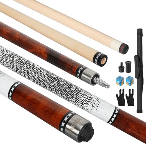 GARSEN Pool Cue Stick 58 inch 18 oz 19 oz 20 oz 21 oz Billiard House Bar Pool Stick - color: Maple Brown