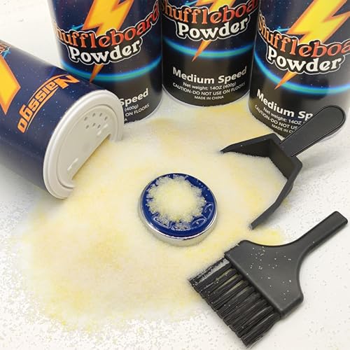 Shuffleboard Sand Wax Shuffleboard Powder Set with Small Brush & Pan - style: 4 Cans Medium Speed