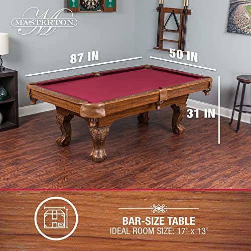 EastPoint Sports Masterton Billiard Bar-Size Pool Table 87 Inch or Cover – Perfect for Family Game Room