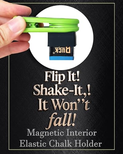 Billiards Magnetic Chalk Holder Belt Clip with 2 (Round&Square) Chalks holder, Magnetic Pool cue stick Chalk Holder Pro - 3X Stronger Grip, Dustproof & Water-Resistant (Includes 2 Silicone Boxes) - color: A2