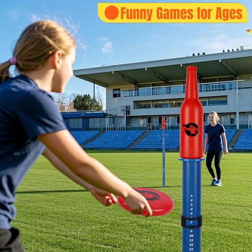 Juegoal Outdoor Flying Disc Game Set, Yard Games Set, Outside Fun Disc Toss Game for Beach Lawn Backyard Park Camping - style: Upgraded