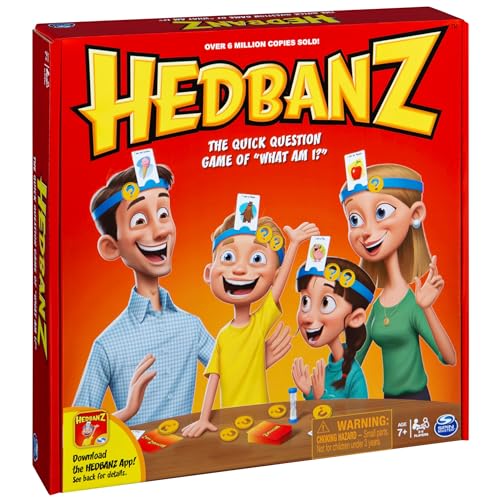 Hedbanz, Quick Question Picture Guessing Family Game for Game Night Headbands Board Game, for Adults and Kids Ages 7 and Up (Edition May Vary) - style: Older Edition May Vary Hedbanz