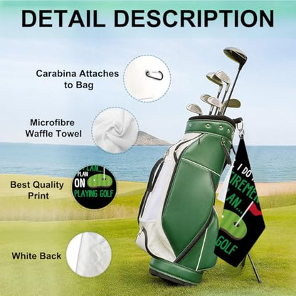 Yes I'd Have A Retirement Plan Embroidered Golf Towel with Clip, Funny Golf Accessories Gifts for Men Women Golfer Grandpa Mom Dad, Birthday Retirement Gifts for GolfFans Golfs Lover, 16x24 Inch - color: Funny Golf Retirement