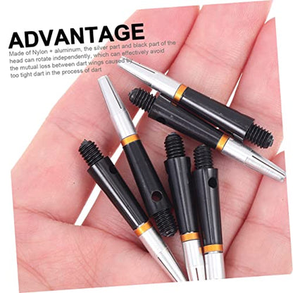 6pcs Darts Accessories Toys Rotary Shafts Aluminum Stems for Soft Tip Dart Shafts