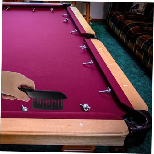 1 Set Pool Table Cleaning Brush Kit Nylon Bristle Tabletop Sweeping Tool for Felt and Rail Cleaning Essential Billiards Accessories for Home Use