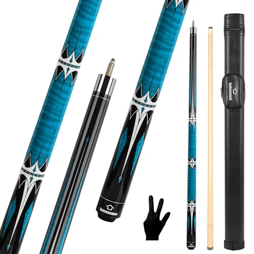 HomeSeason Pool Cue Stick 58" Billiard Cue Sticks Professional Low Deflection Pool Sticks - color: 20oz with bag