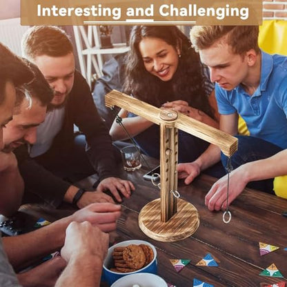 Ring Toss Game for Adults, Hook and Ring Game for Bars and Home Party, Indoor Game Outdoor Games, Tabletop Hook Games, Throwing Games, Backyard Game, Patio Decor