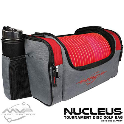 MVP Disc Sports Nucleus Tournament Disc Golf Bag (Choose Your Favorite Color) - color: Red