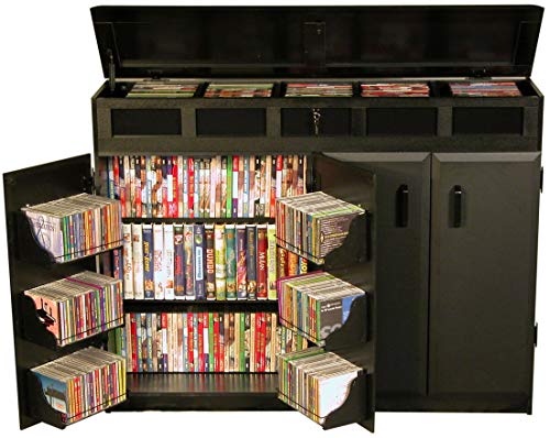 Venture Horizon Top Load Media Cabinet - Black - color: Black-finish