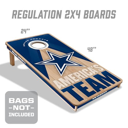 YouTheFan NFL 2' x 4' Slogan Series Professional Wood Cornhole Game - color: Dallas Cowboys