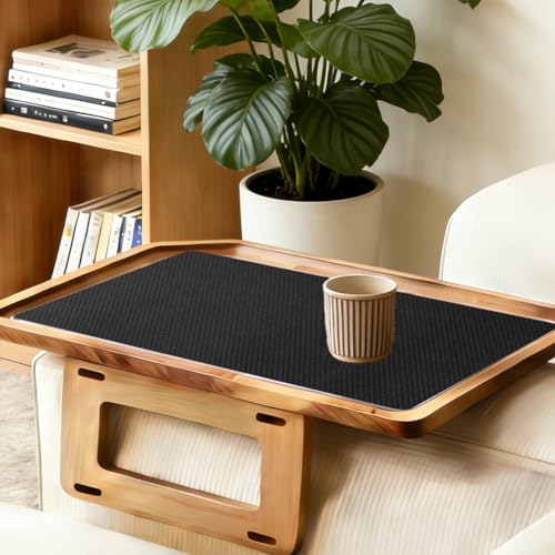 Non-Slip Pad & Non-Slip Gasket - 10 x 7.5 Inch Black Reusable Rubber Table Mat, Dishwasher Safe, Perfect for Furniture, Guitars, Walkers and Pet Bowls (Black, 10 in x 7.5 in) - color: Black