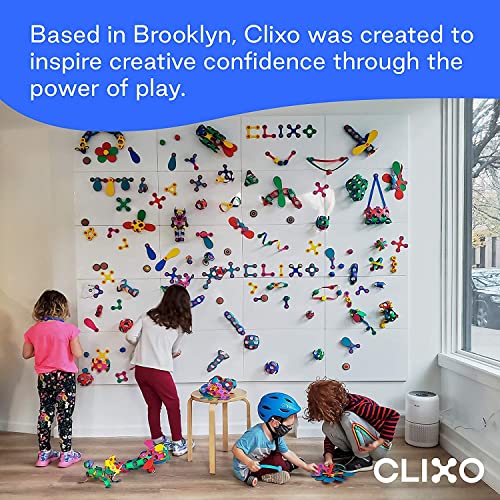 Clixo Window Travel Pack - Fun Magnetic Toy for Kids - 24-Piece Suncatcher Kit with Prisms & Suction Cups for Plane and Car Windows – Portable Rainbow Maker STEM Toy for Creative On the Go Car Playset