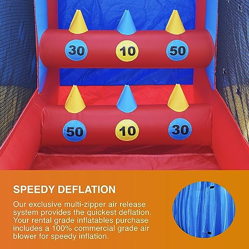 JumpOrange Knock IT Off Archery Target Game Inflatable (with Blower), Kids and Adults, Commercial Grade, Rental Game, Knock Down Targets, Toss Throwing Game, Outdoor Indoor, 15oz PVC Vinyl, <90 LBS - color: Archery