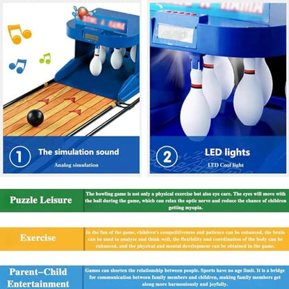 2m Indoor Bowling Alley Game Set - Foldable Fun for Kids & Adults, Perfect Family Activity for All Ages, Home Entertainment Game Size_Name