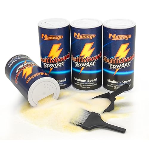 Shuffleboard Sand Wax Shuffleboard Powder Set with Small Brush & Pan - style: 4 Cans Medium Speed