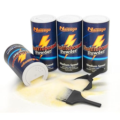 Shuffleboard Sand Wax Shuffleboard Powder Set with Small Brush & Pan - style: 4 Cans Medium Speed
