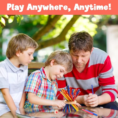Wanheart Balance & Fun Wooden Stick Toys Family Game for Kids, Adults & Seniors – Enhances Coordination, Focus & Patience Training – Perfect for Family Gatherings, Parties & Travel
