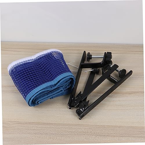 Yardwe Portable Table Tennis Net Set with Metal Clamp Posts Standard Pong Rack Accessory for Indoor and Outdoor Use Lightweight and Easy to Store Blue