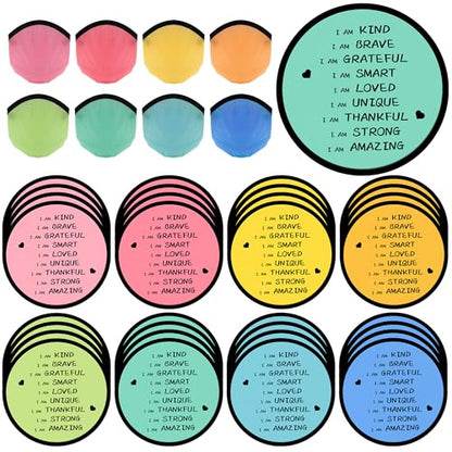 End of the Year Gifts for Students Bulk Foldable Flying Disc Fans Set with Stickers Bags, End of Year Student Gifts from Teacher Beach Fun Folding Pocket Hand Fans for Outdoor Activities Games - style: 32 Pcs Inspirational Flying Disc Fans-D